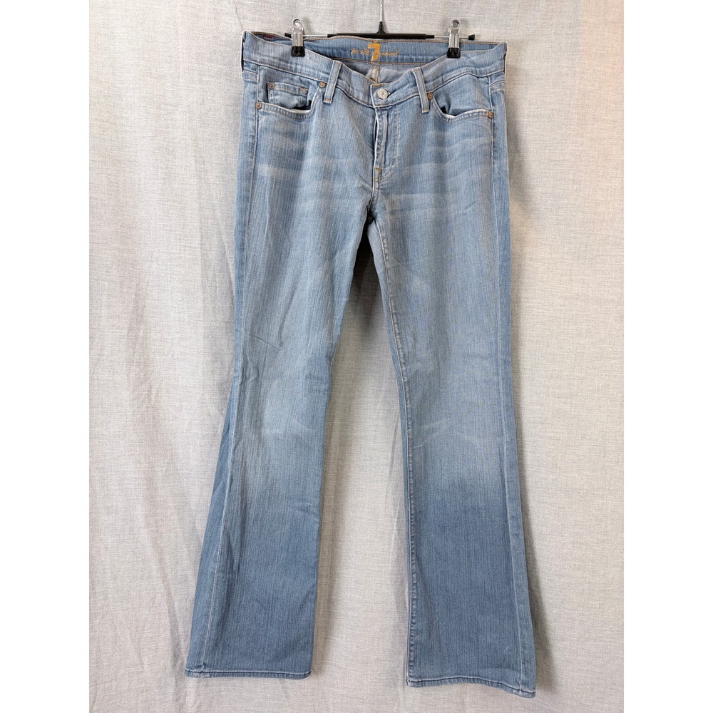7 For‎ All Mankind Light Wash Bootcut Jeans Made in USA 32 Womens Denim